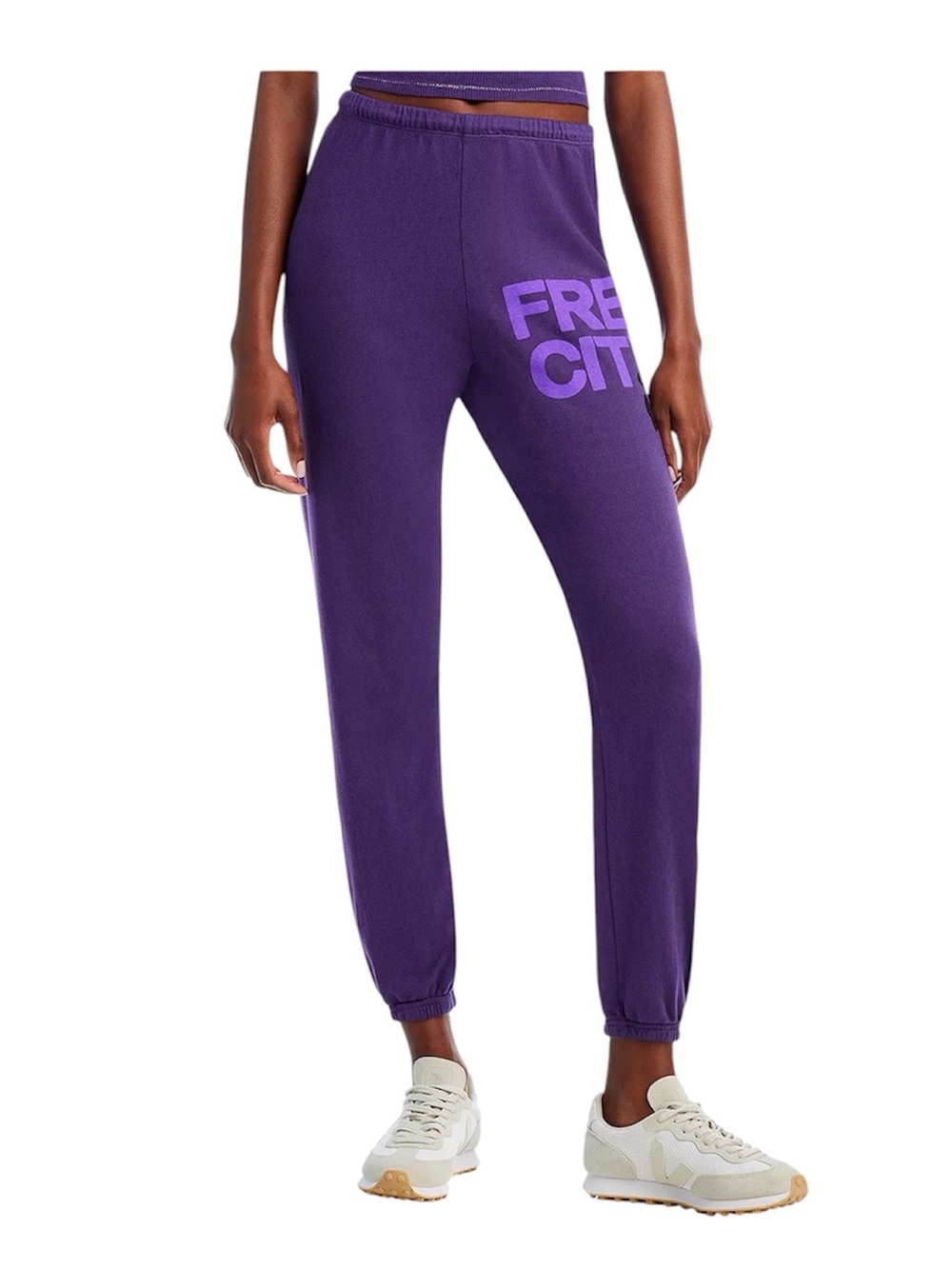freecity Purple Track Joggers with Logo